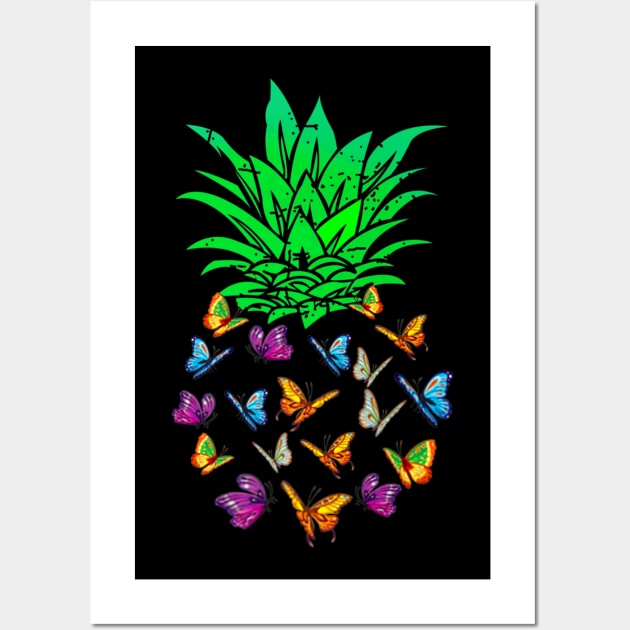 Butterfly Pineapple Wall Art by Near-Face Goddess